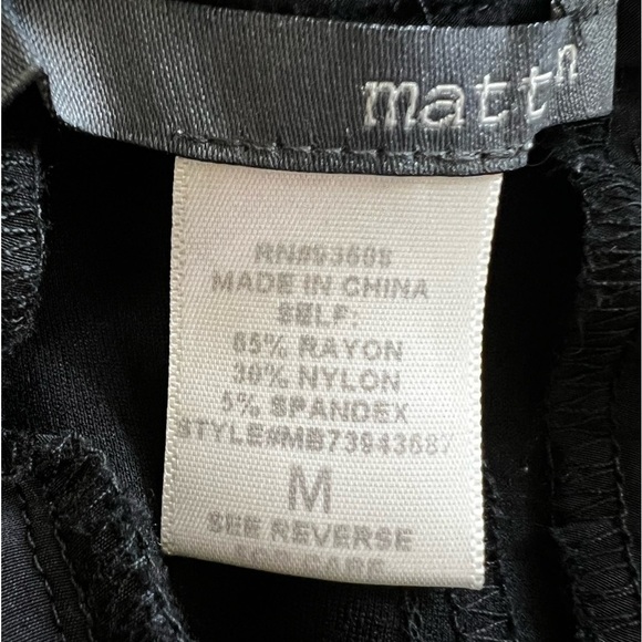 Matty M Black Stretch Cropped Capri Ankle Bootcut Pants - Size Medium - Picture 4 of 6